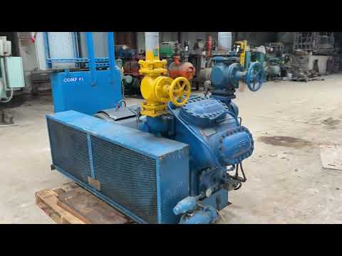 Vilter 448 8-Cylinder Reciprocating Compressor Package (125 HP, 460V, Belt Driven)