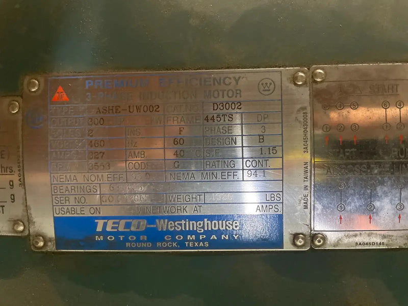 Paquete de compresor de tornillo rotativo Frick RDB-399B (Frick TDSL283L, 300 HP 460 V, panel de control micro)