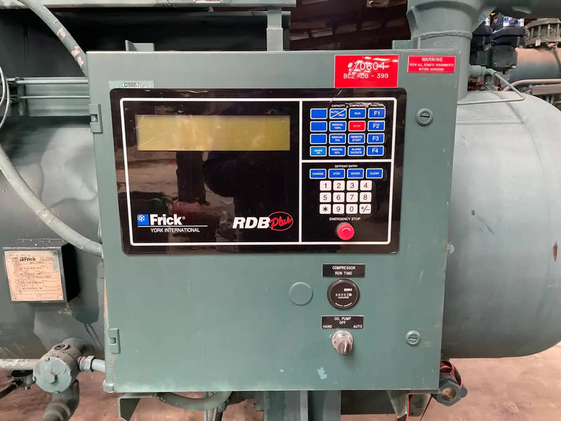 Paquete de compresor de tornillo rotativo Frick RDB 399B (Frick TDSL283L, 300 HP 460 V, panel de control micro)