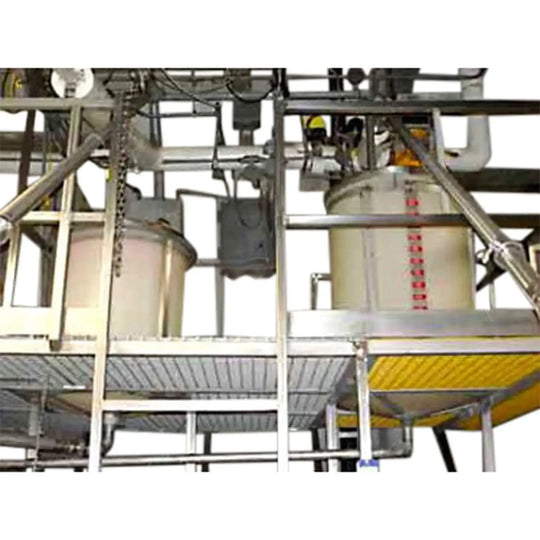 Poly Holding Tank: 110 Gallon, 75 Gallon, Liquid Control Meters, Actuator Valves