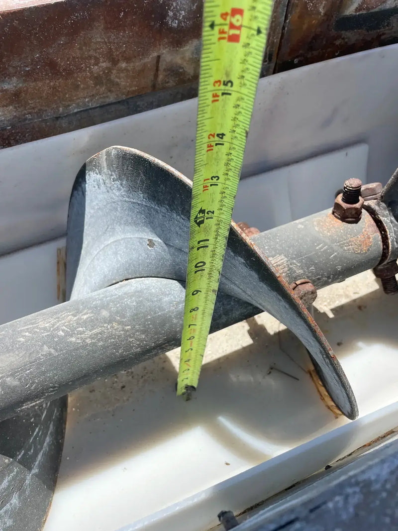 Sinfín de tornillo de acero galvanizado (432 x 12 pulgadas, 7,5 HP)