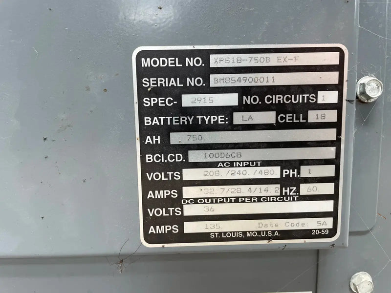 GNB Industrial Power XPT18-750B EX-F Battery Forklift Charger