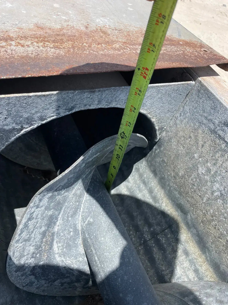 Sinfín de tornillo de acero galvanizado (149 pulg. X 18 pulg. 5 HP)