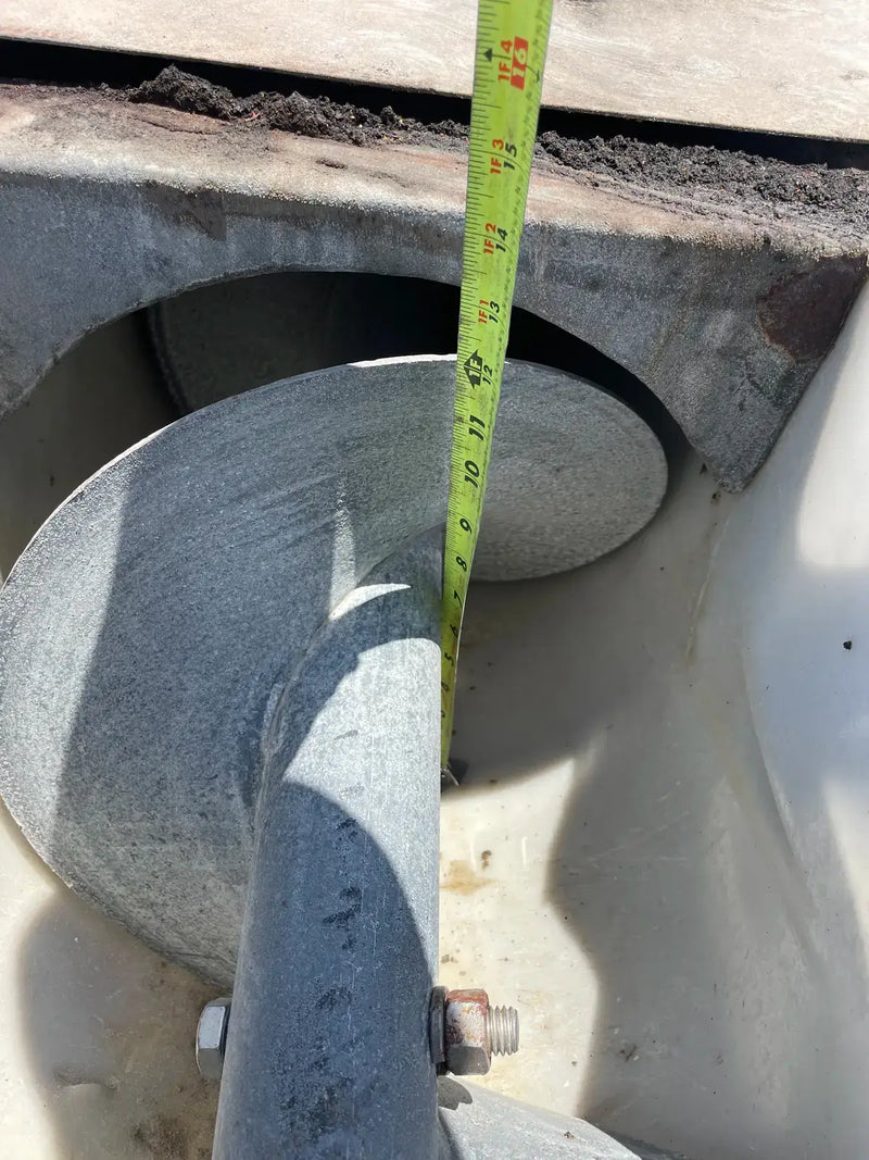 Sinfín de tornillo de acero galvanizado (149 pulg. X 12 pulg. 3 HP)
