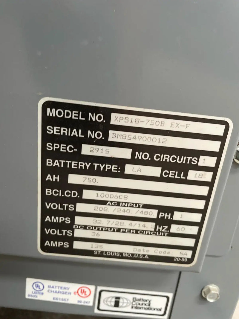 Cargador de batería GNB Industrial Power XPS18-750B EX-F (Tipo: LA)