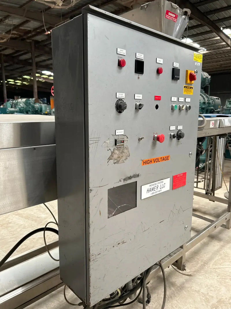 Sistema automático de envasado de hielo con llenado y sellado de forma 535 de Hamer Inc.