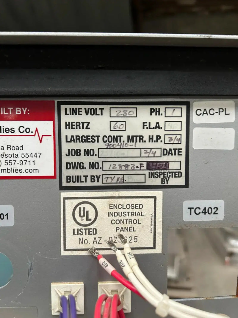 Hamer Inc 535 Automatic Form Fill & Seal Ice Packaging System