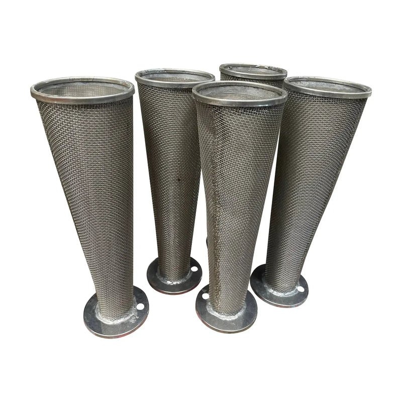 Filtros de malla de acero inoxidable tipo cono