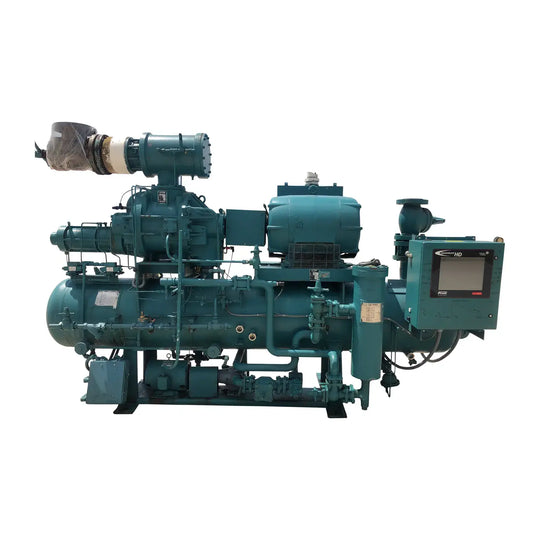 Paquete de compresor de tornillo rotativo Frick RWB-11-134H (TDSD193L, 300HP 460V, panel de actualización Frick Quantum HD)