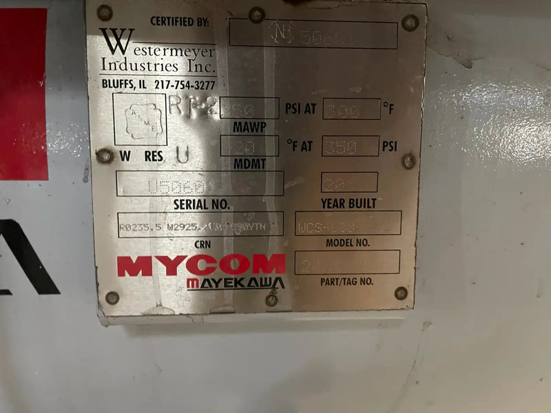 Mycom F220JS-LI-E-300 Rotary Screw Compressor Package (Mycom 220JS-V, 300 Hp, 460 V)