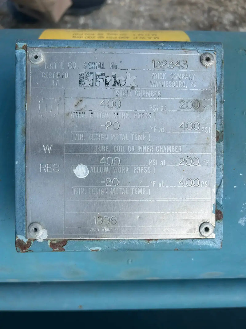 Compresor de tornillo rotativo Frick RWB-II-496V (Frick TDSH355S, 500 HP, 4160 V)