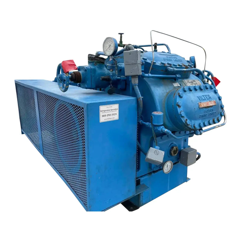 Vilter 458XL 8-Cylinder Reciprocating Compressor Package (150 HP 460 V, Belt Driven)