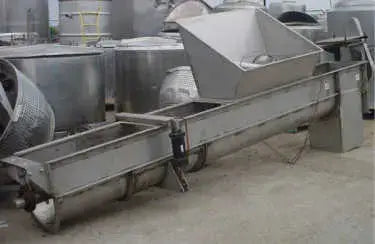 Transportador de tornillo sin fin, acero inoxidable
