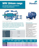 Paquete de compresor de tornillo rotativo FES 315 (Howden WRV204/193, 7,5 HP 230/460 V, FALTA MICRO PANEL)