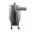 Stainless Steel Cyclone Tank with Airlock - 60 Gallons