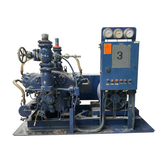 Paquete de compresor alternativo Mycom N6A de 6 cilindros (50 HP, 460 V, accionado por correa)