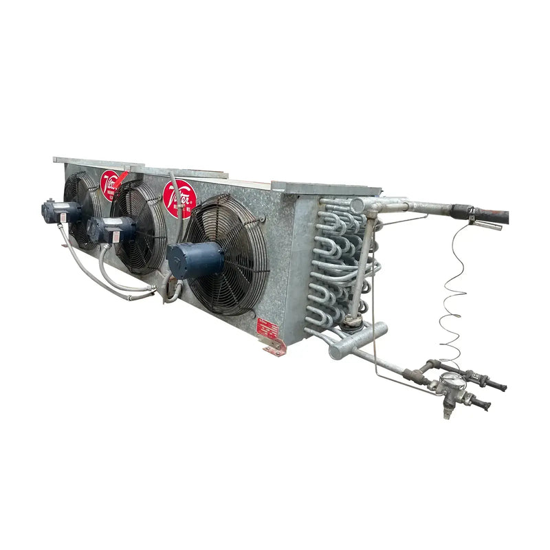 Vilter LPX 15 83 1/3 XA HGP Ammonia Evaporator Coil- 4.47 TR, 3 Fans (Low Temperature)