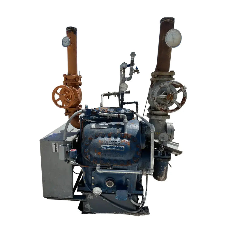 Vilter 456XL 6-Cylinder Reciprocating Compressor Package (MISSING COMPRESSOR, 100 HP 230/460 V, Belt Driven)