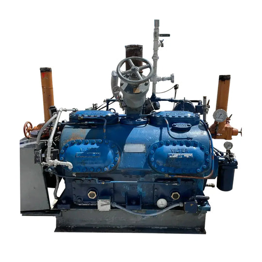 Vilter 4512XL 12-Cylinder Reciprocating Compressor Package (200 HP 460 V, Belt Driven)