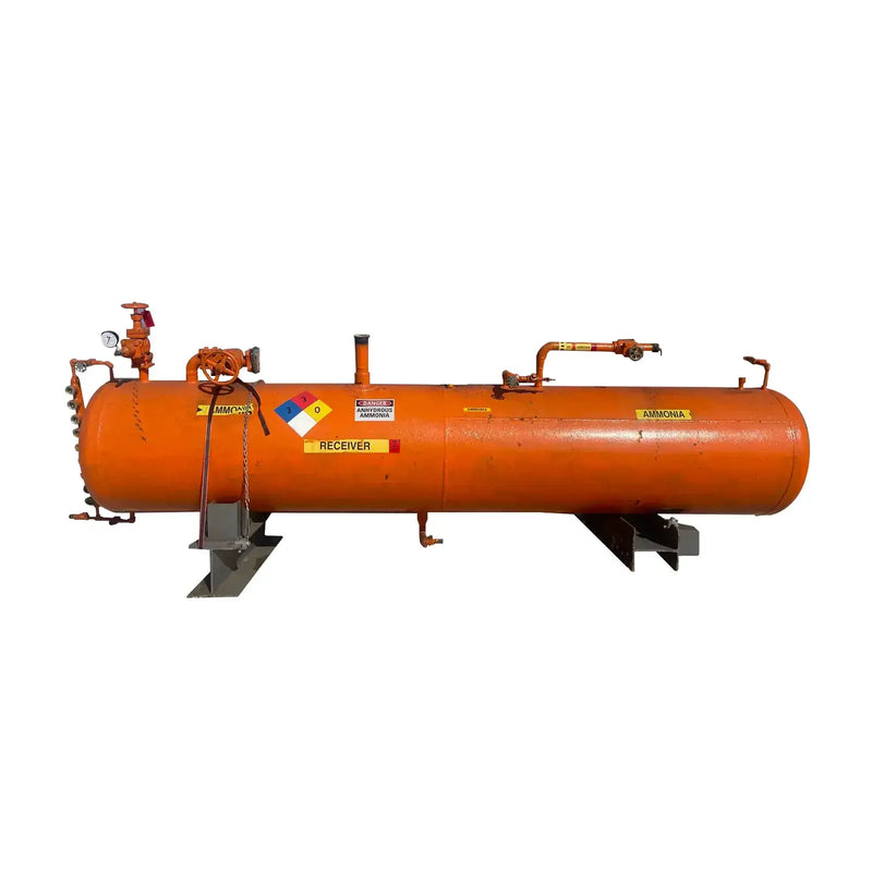 Receptor de amoníaco horizontal Frick (36 x 144 pulgadas, 740 galones)