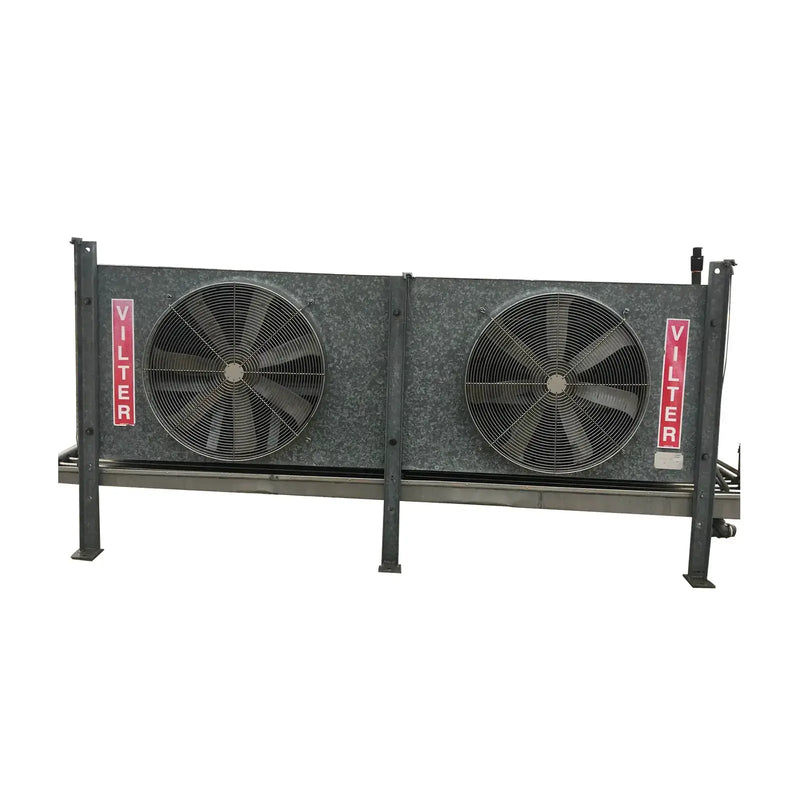 Serpentín evaporador de amoníaco Vilter HP-28-63-1-RA-HGR, 13 TR, 2 ventiladores (baja temperatura)
