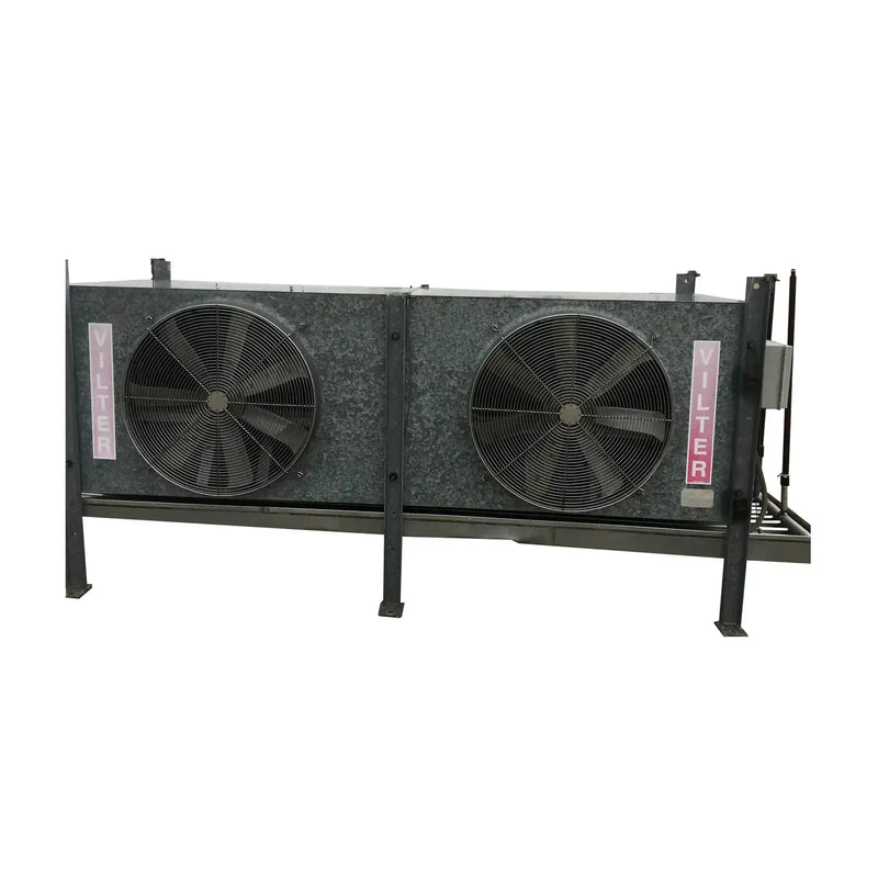 Serpentín evaporador de amoníaco Vilter HP-28-63-1-RA-HGR, 13 TR, 2 ventiladores (baja temperatura)
