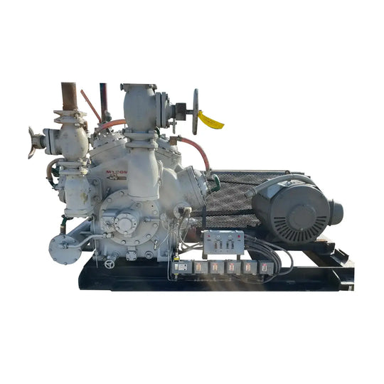 Mycom N62B 8-Cylinder Reciprocating Compressor Package (100 HP 230/460 V, Belt Driven)