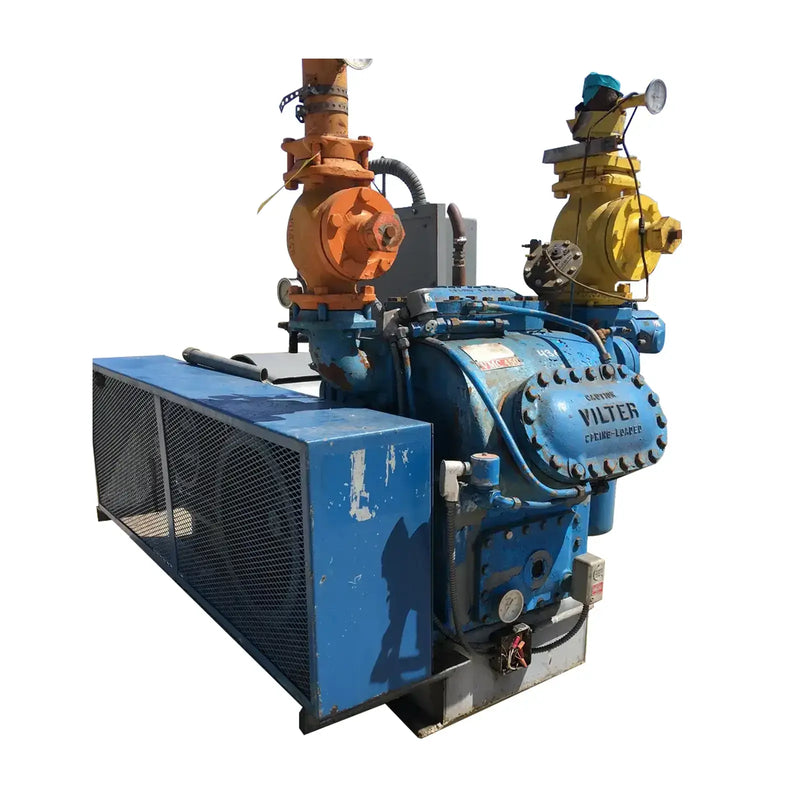Vilter 456 6-Cylinder Reciprocating Compressor Package (100 HP 230/460 V, Belt Driven)