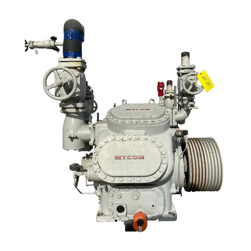Compresor alternativo desnudo Mycom F62WB de 8 cilindros (100 HP 230/460 V, accionado por correa)