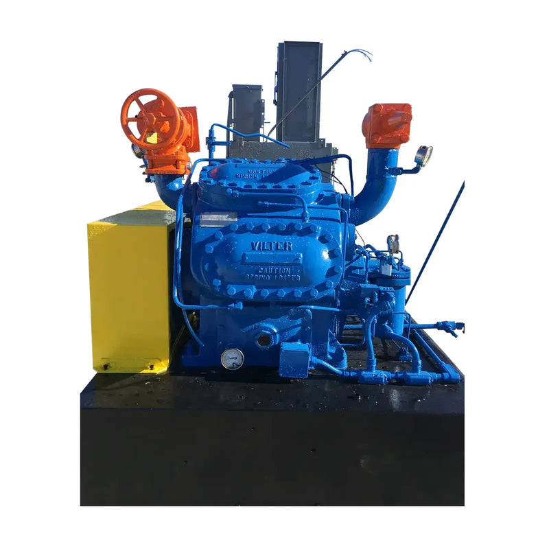 Vilter 448 8-Cylinder Reciprocating Compressor Package (100 HP 460 V, Belt Driven)