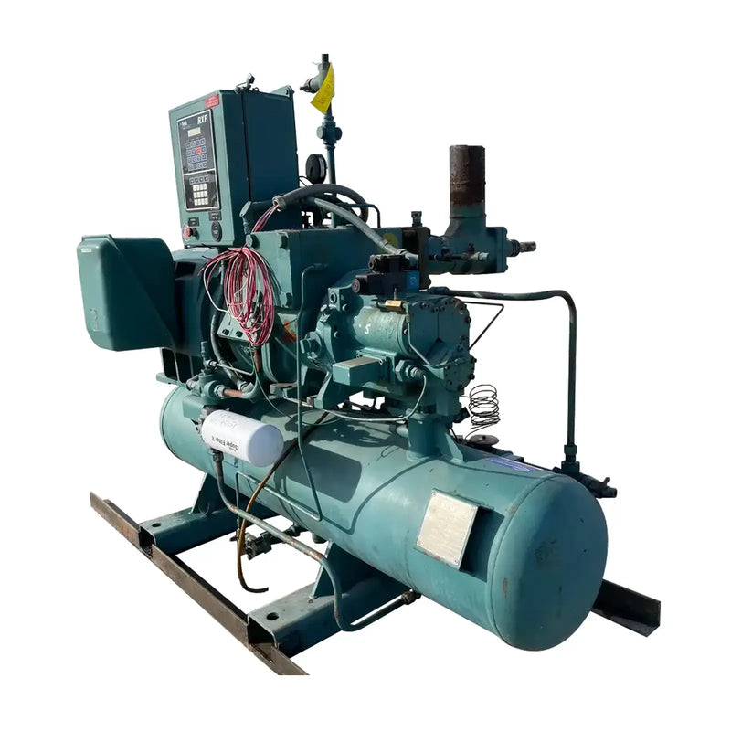 Paquete de compresor de tornillo rotativo Frick RXF-50 (Frick XJF120S, 150 HP 230/460 V, panel de control Frick Micro)