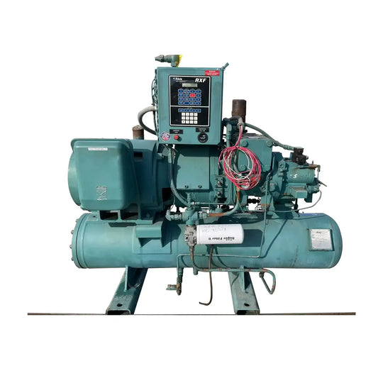 Paquete de compresor de tornillo rotativo Frick RXF-50 (Frick XJF120S, 150 HP 230/460 V, panel de control Frick Micro)