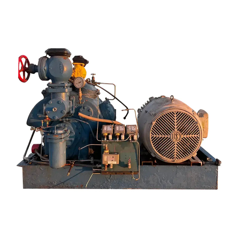 Vilter 448 8-Cylinder Reciprocating Compressor Package (100 HP 460 V, Belt Driven)