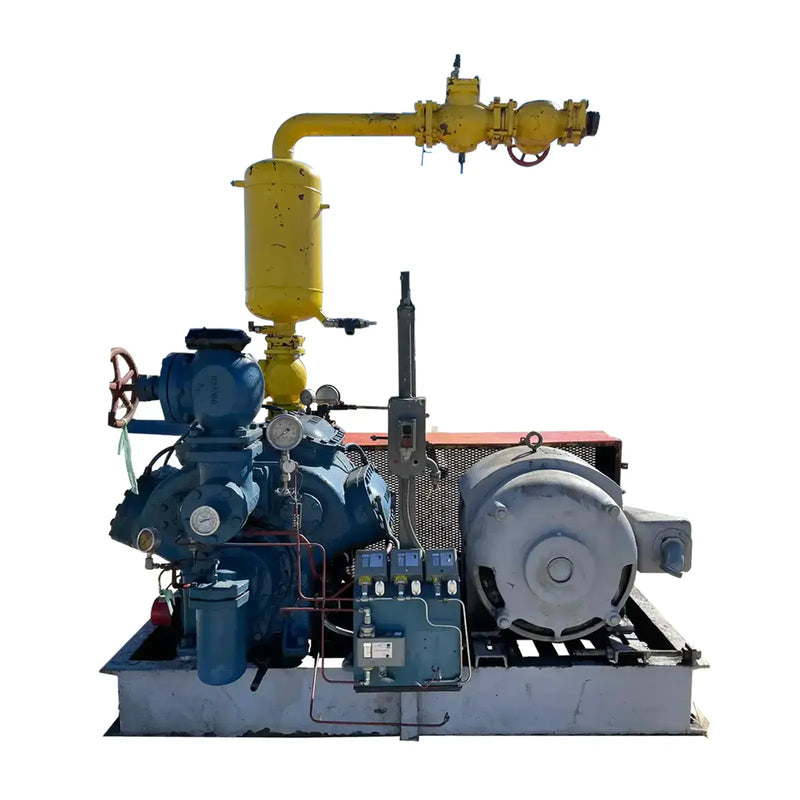 Paquete de compresor alternativo Vilter 448 de 8 cilindros (100 HP 208-220/440 V, accionado por correa)
