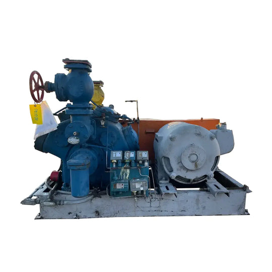 Vilter 448 8-Cylinder Reciprocating Compressor Package (100 HP 208-220/440 V, Belt Driven)