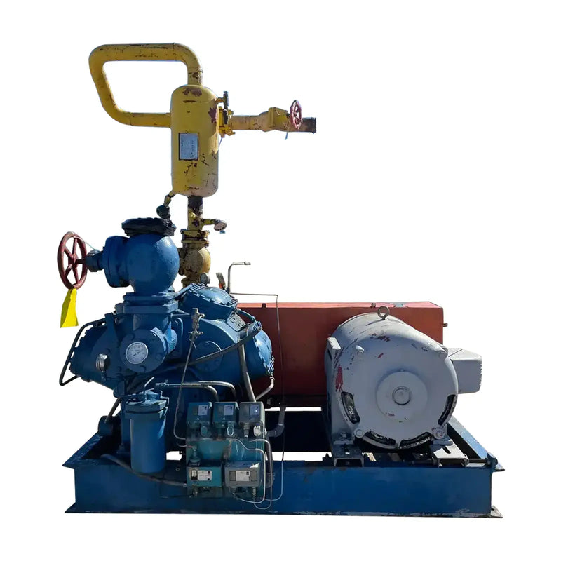 Vilter 448 8-Cylinder Reciprocating Compressor Package (100 HP 208-236/118 V, Belt Driven)