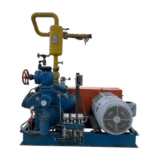 Vilter 448 8-Cylinder Reciprocating Compressor Package (100 HP 230/460 V, Belt Driven)