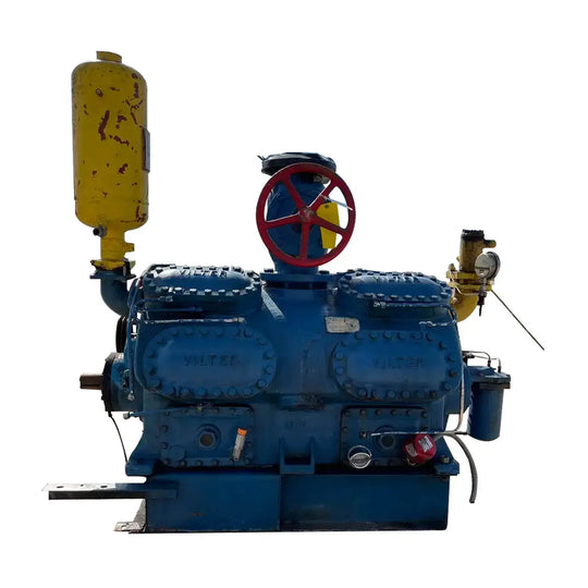 Vilter 4416 16-Cylinder Reciprocating Compressor Package (200 HP 460 V, Belt Driven)