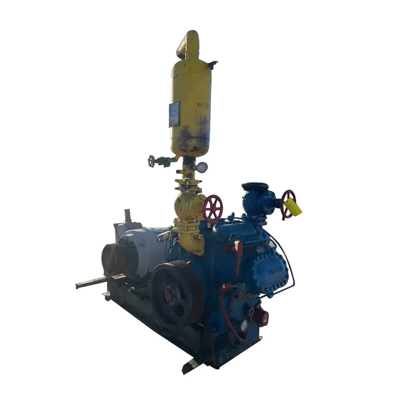 Vilter 448 8-Cylinder Reciprocating Compressor Package (100 HP 230/460 V, Belt Driven)
