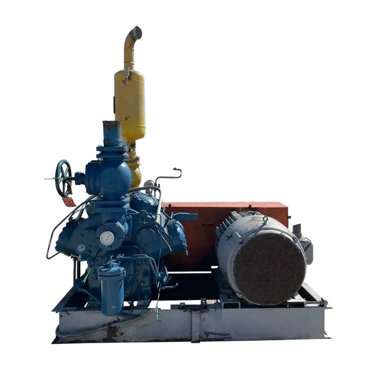 Vilter 448 8-Cylinder Reciprocating Compressor Package (100 HP 460 V, Belt Driven)