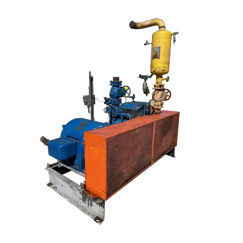 Paquete de compresor alternativo Vilter 448 de 8 cilindros (100 HP 208-220/440 V, accionado por correa)