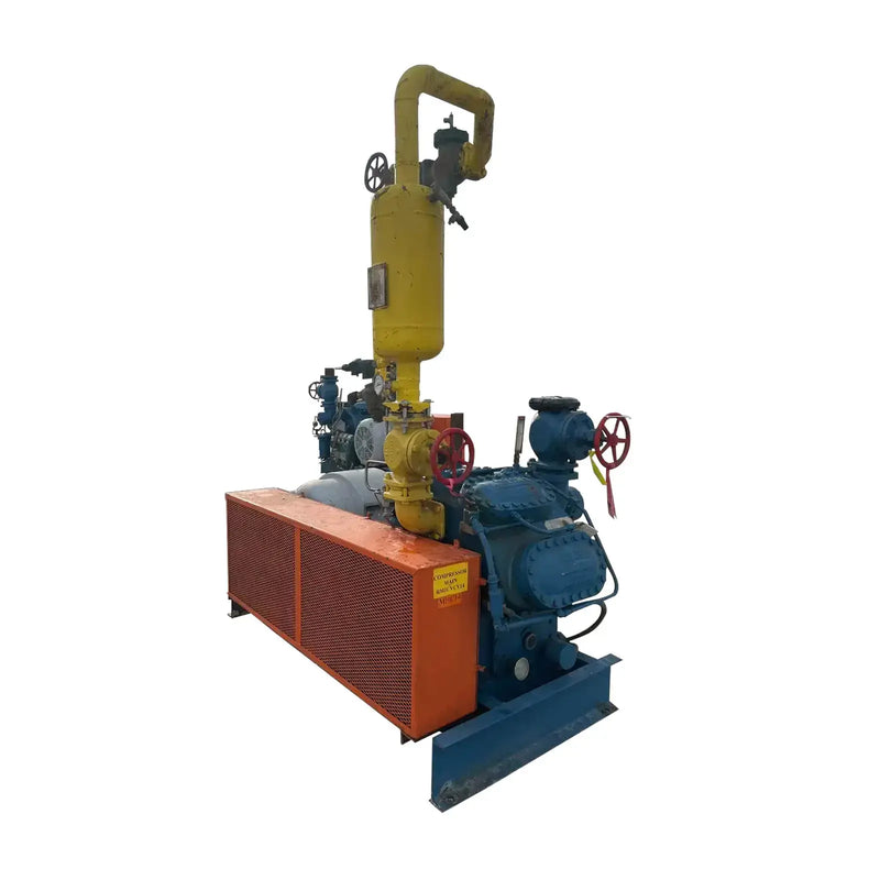 Vilter 448 8-Cylinder Reciprocating Compressor Package (100 HP 208-236/118 V, Belt Driven)