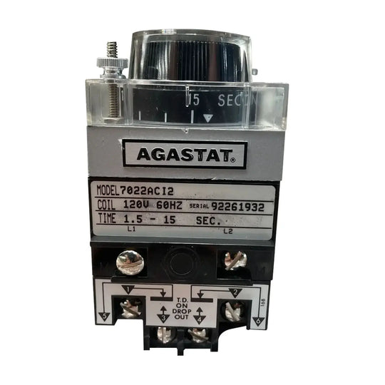 AGASTAT - TE Connectivity 7022AC Time Delay Relay ( 120V, 60 Hz, 1.5-15 Sec)