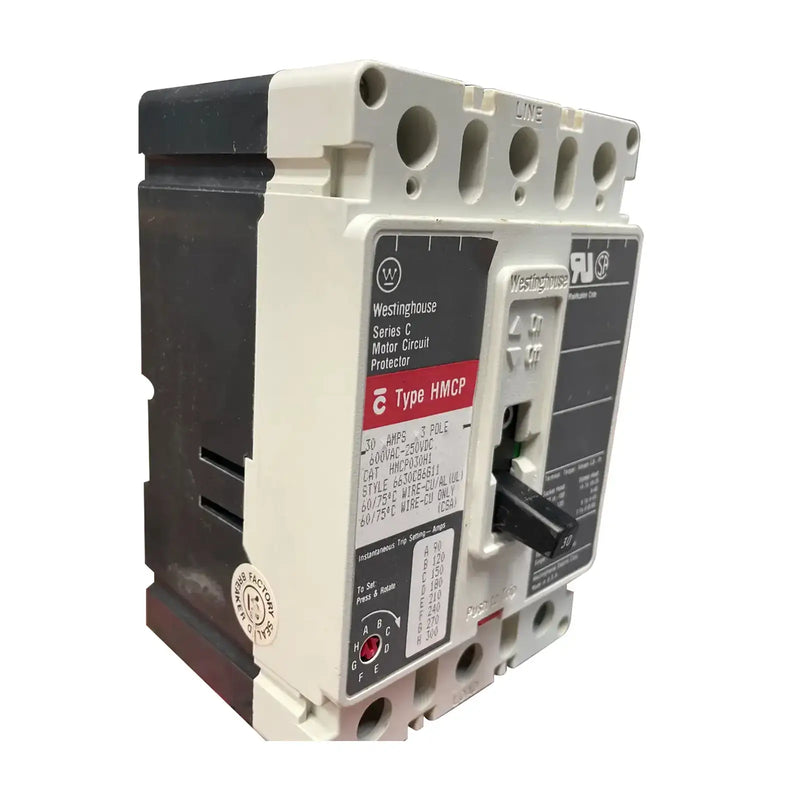 Westinghouse HMCP030H1 Series C Motor Circuit Protector ( 30 Amp, 3 Pole, 600 VAC-250 VDC)