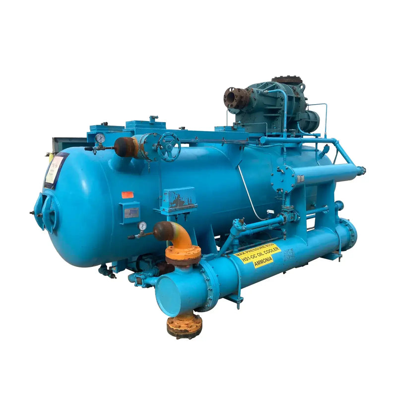 Frick Bare Rotary Screw Compressor Package (Frick Micro Control Panel, MISSING SCREW, MISSING MOTOR )