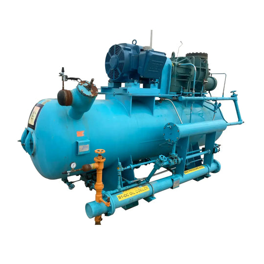 Paquete de compresor de tornillo rotativo Frick (FALTA TORNILLO, 250 HP 460 V, panel de control Frick Micro)