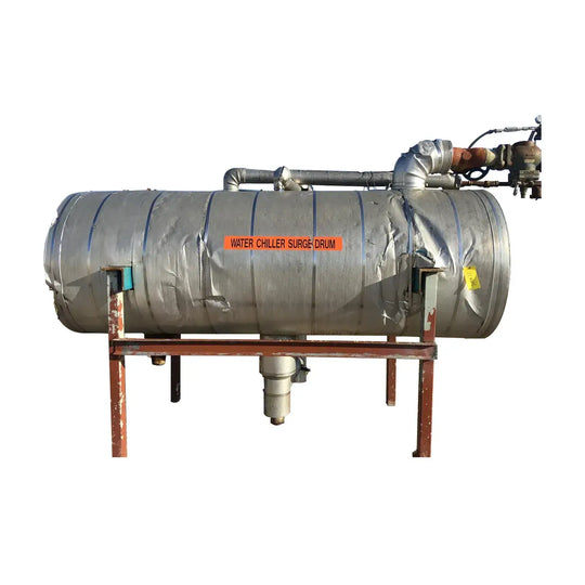 Tambor de compensación de amoníaco horizontal RVS (36 pulgadas x 96 pulgadas, 528 galones)