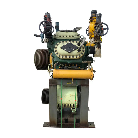 Mycom N62B 8-Cylinder Reciprocating Compressor Package (100 HP 230/460 V, Belt Driven)