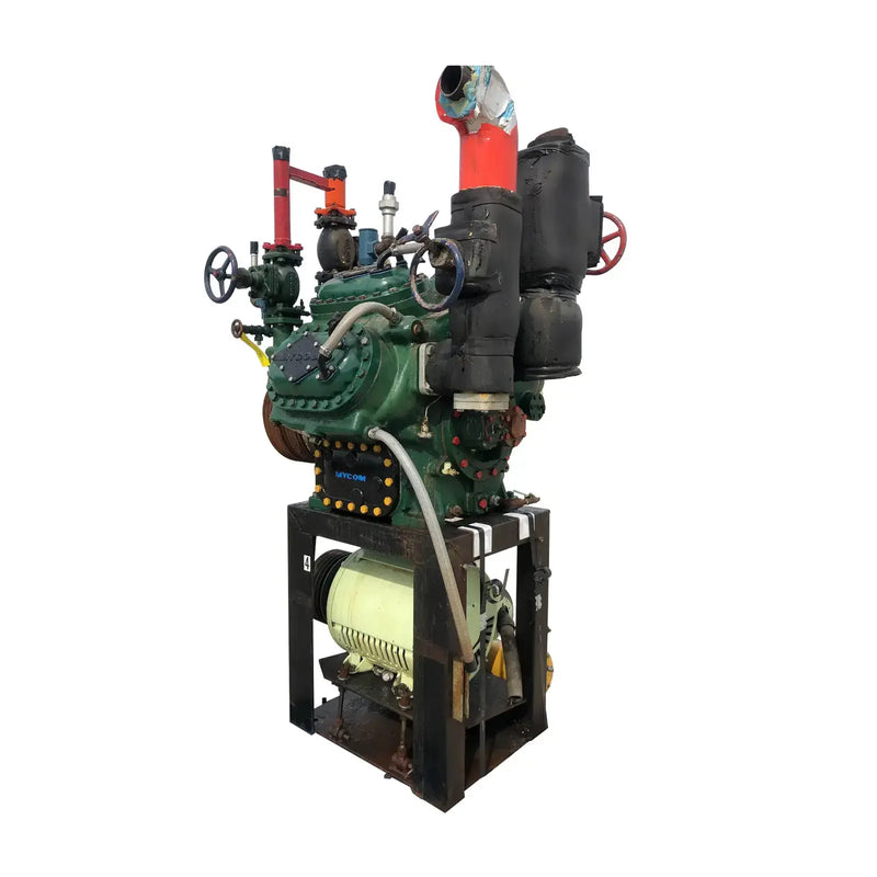 Mycom N62B 8-Cylinder Reciprocating Compressor Package (100 HP 230/460 V, Belt Driven)