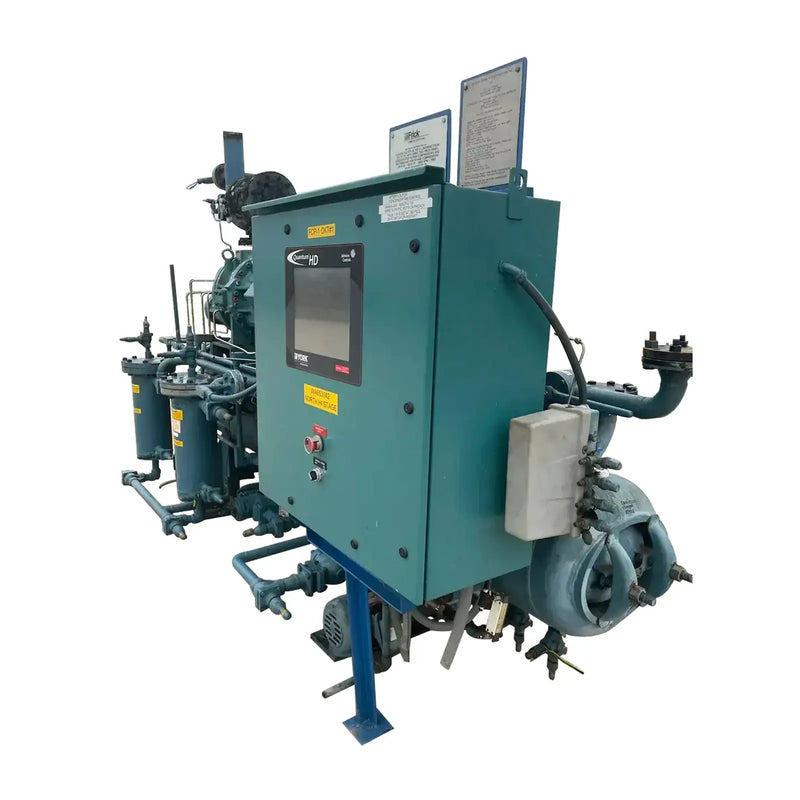 Paquete de compresor de tornillo rotativo Frick RWB-II-60 (Frick TDSH163S, 200 HP 460 V, panel de micro control Johnson Controls)